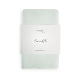 Snuggle Me Swaddle Sage material close-up showing soft organic cotton and gentle stretch.