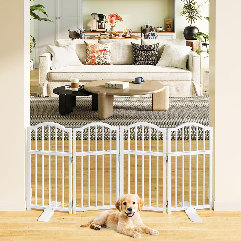 Snughome dog gate folding system demonstrates quick accordion setup for doorways.