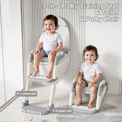 Snugzy Toddler Potty Seat adjustable height enables comfy positioning.