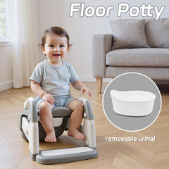 Snugzy Potty Seat with step stool helps toddlers reach toilet safely.