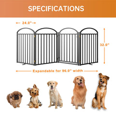 SNUOWU freestanding dog gate with anti-slip base for stable indoor use.