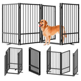 SNUOWU full-metal dog gate door-closed view for doorway containment