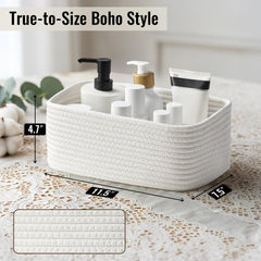 Snuvid woven rope bins neatly hold toys and books, enhancing nursery decor.