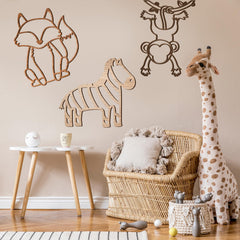 Soaoo Jungle Giraffe wall art creates natural texture for nursery styling