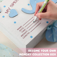 Soaoo wooden birth-record slot keeps name, date, weight, and length organized.