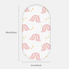 Soarwg Kids bassinet sheets demonstrate a secure fit with an elastic bottom band.