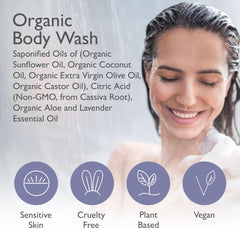 SoCal Suds & Company vitamin-rich oil blend ingredients with aloe vera for baby skin.