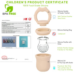 Socub feeder features a large handle for easy self-feeding.