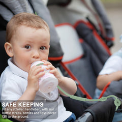 Socub teether strap wrist-attachment keeps little hands engaged during meals
