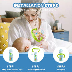 Solala ergonomic grip handles with a smooth finish for comfortable feeding.