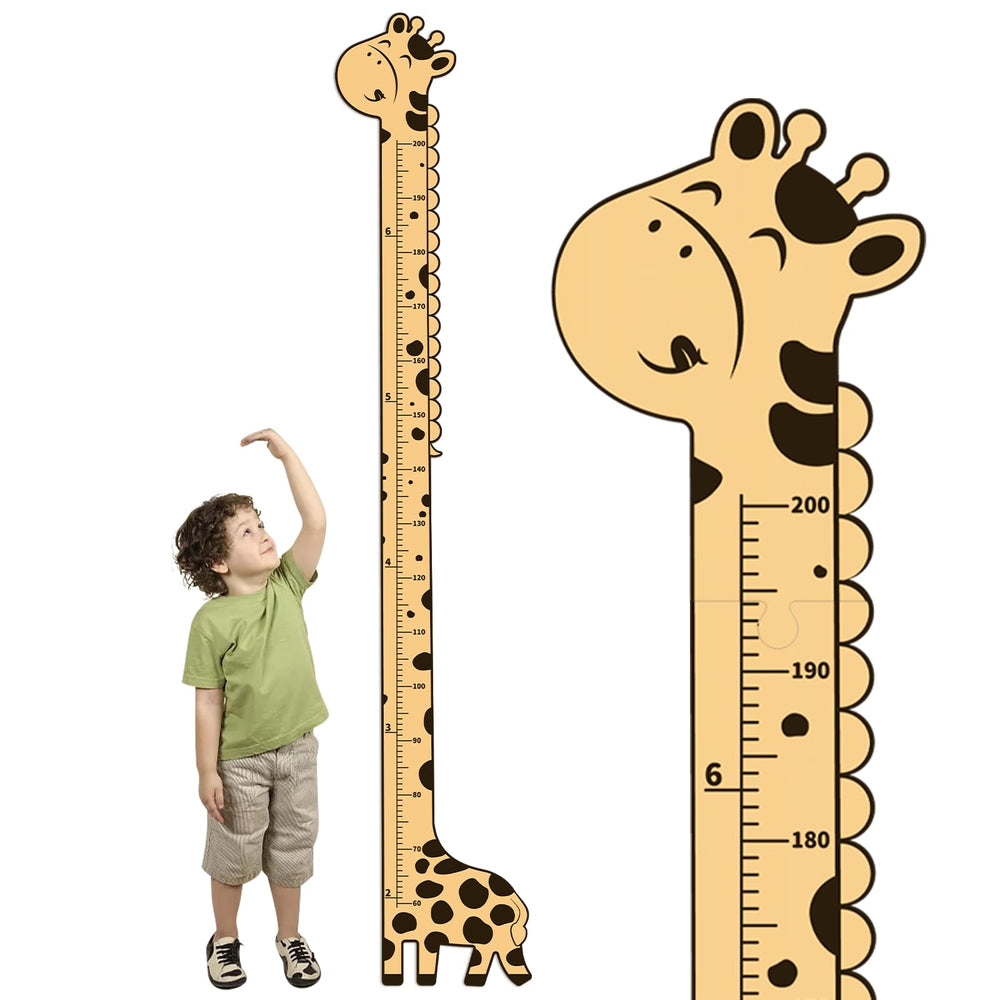 soleim giraffe-growth-chart-wall decor tracks height milestones with playful nursery charm.
