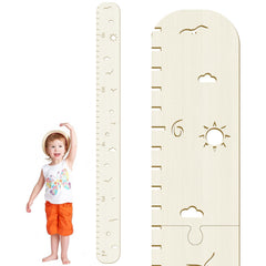 soleim wooden growth chart hollow sun wall shows warm nursery decor and growth tracking