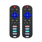 SOLIFEGOBLE remote teether front view with button textures for sensory chewing and engagement