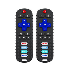 SOLIFEGOBLE remote teether front view with button textures for sensory chewing and engagement