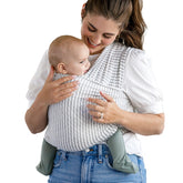 Solly Baby Wrap close-up of buttery-soft TENCEL fabric for comfy newborn carries.