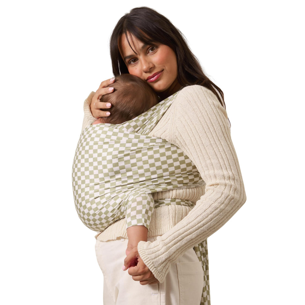 Solly Baby wrap buttery-soft fabric close-up highlighting breathable comfort for newborn carries.