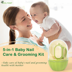Soltdsp baby nail clippers green with safe stainless steel blades.