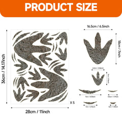 Solvora large footprints 16x17 cm: bold wall accents for focal dinosaur decor