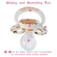 Somniumnight puppy-print pacifier design pairs with cute outfits for daily wear.