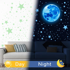 Sondeng glow stars closeup highlights easy peel and stick installation.