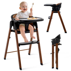 Soobaby convertible high chair setup demonstrates quick assembly for busy families.