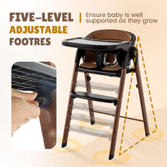Soobaby high chair removable tray for easy feeding transitions and cleaning.