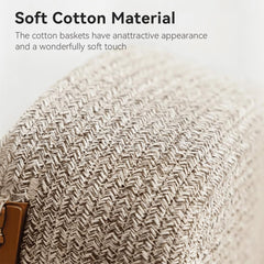 SOORXIEIN cotton rope basket keeps baby clothes and toys neatly within reach.