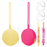 Sopkdey pacifier case travel set keeps pacifiers clean and easily accessible on the go.