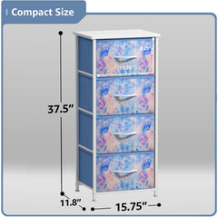Sorbus dresser tie-dye bins add colorful storage for toys and clothes