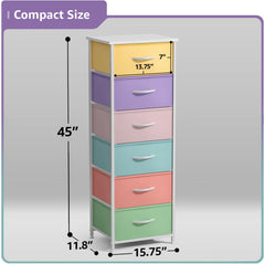 Sorbus Fabric Dresser drawer closeup highlights fabric drawers and handles