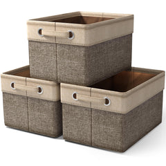 Sorbus fabric storage cubes 15in collapsed for space-saving shelf organization.