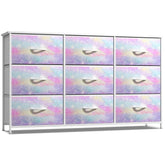 Sorbus Kids Dresser 9-drawer unit with wood top for organized clothing.