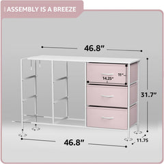Sorbus dresser foldable fabric drawers closeup highlighting flat storage and portability