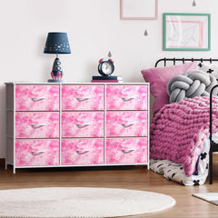 Sorbus Kids Dresser side view showing overall structure and storage.