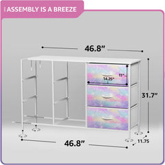 Sorbus Kids Dresser soft-fabric drawers for easy access to toys and clothes.
