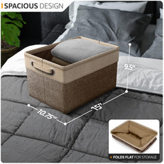 Sorbus storage cubes 15in with dual handles for easy transport and staging.