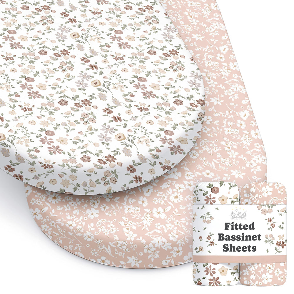 Sorrel + Fern Fleurette pattern sheets offer luxurious softness for baby sleep.