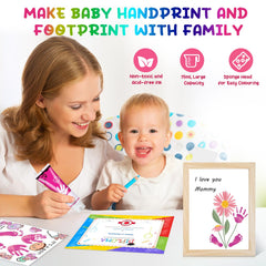Sortnic pink baby footprint ink tube captures tiny prints safely for keepsakes.