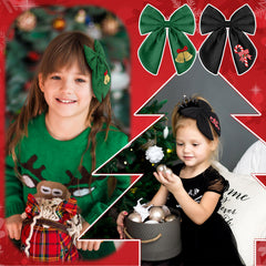 Soulchen candy cane bow design adds playful color while clipping securely
