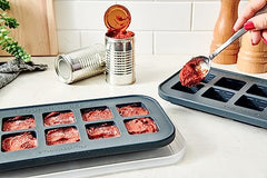 Souper Cubes garlic storage freezer mold keeps portions ready for cooking.