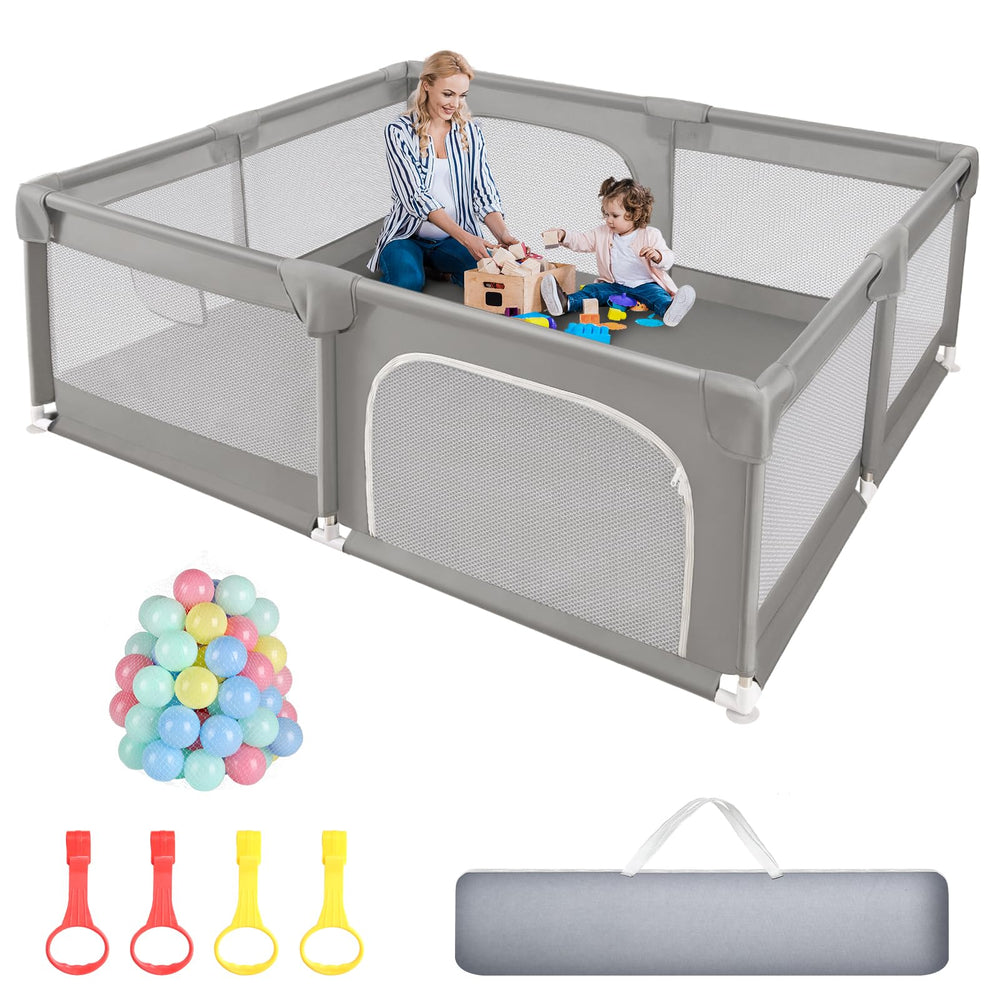 Sour Lemon baby playpen outer view showing spacious, safe enclosure for toddler play