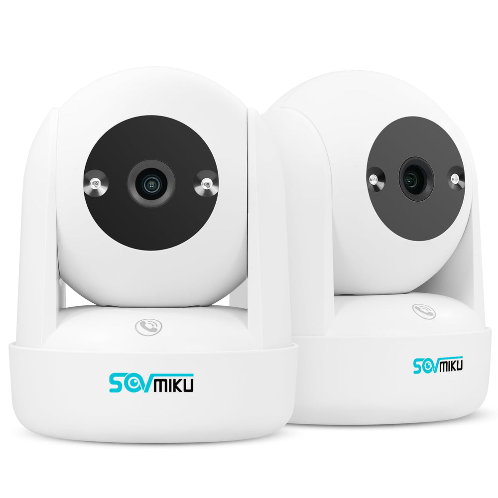 SOVMIKU CB2 indoor camera front view for home security and quick setup.