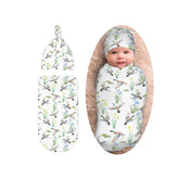 Sozzjile Mallard Duck swaddle blanket close-up highlighting ultra-soft fabric for newborn comfort.
