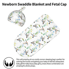 Sozzjile Mallard Duck swaddle set packaging view, ideal baby shower gift.