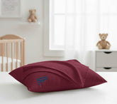 SP Cotton toddler pillowcase 2-pack burgundy front view shows silky soft fabric.