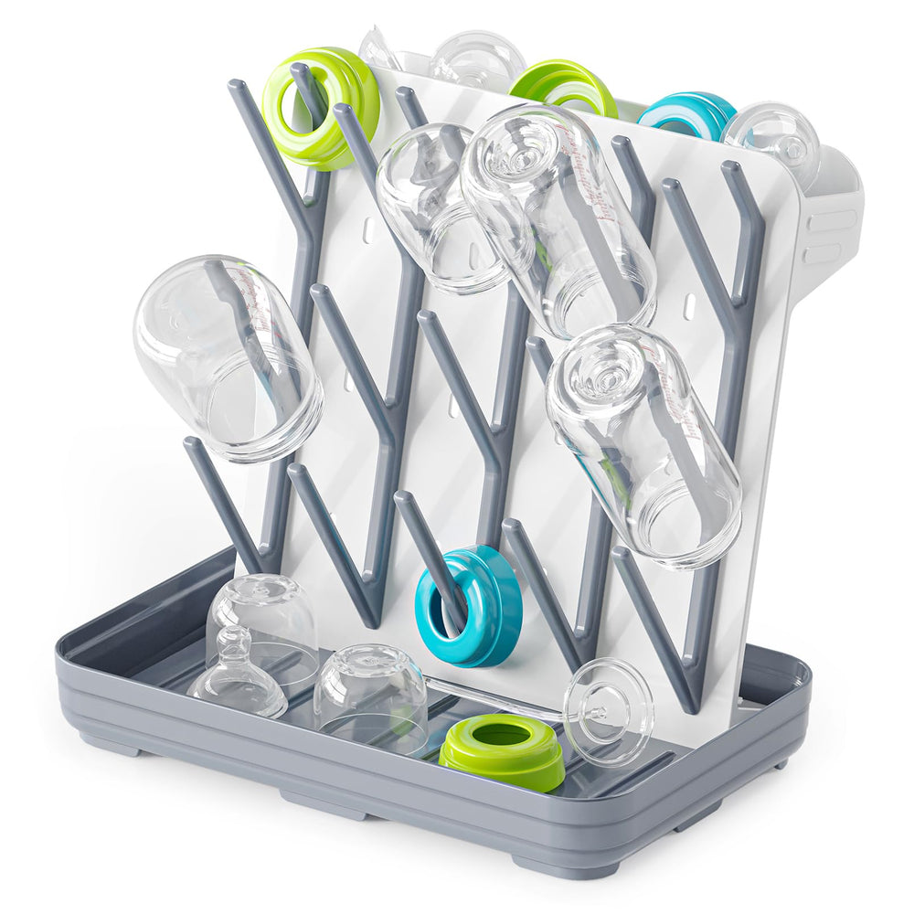 SpaceAid bottle-drying rack with 20 hooks saving counter space for organized drying
