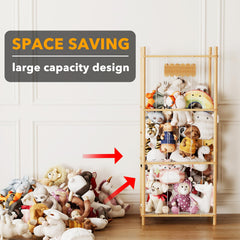 SpaceAid large-capacity toy cage full of plush animals demonstrates efficient playroom organization