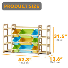 SpaceAid large toy storage side view highlights a stable design with two-bin system.