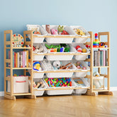 SpaceAid toy storage 6 shelves keeps playroom items neatly organized and accessible.