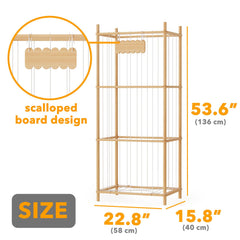 SpaceAid vertical space-saving design shows tall organizer lifting toys off the floor